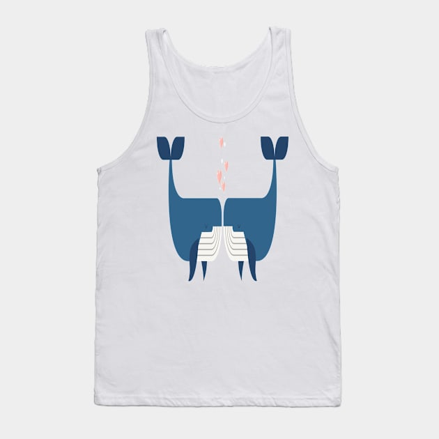 couple whales love Tank Top by bignosestudios